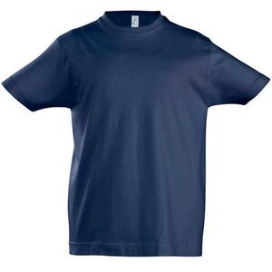 SOLS Kids Unisex Imperial Heavy Cotton Short Sleeve T-Shirt / French Navy